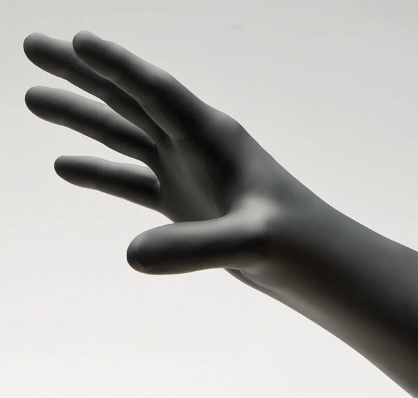 NitriDerm® Black Nitrile 187 series Textured Powder Free Exam Glove, Medium - Image 2